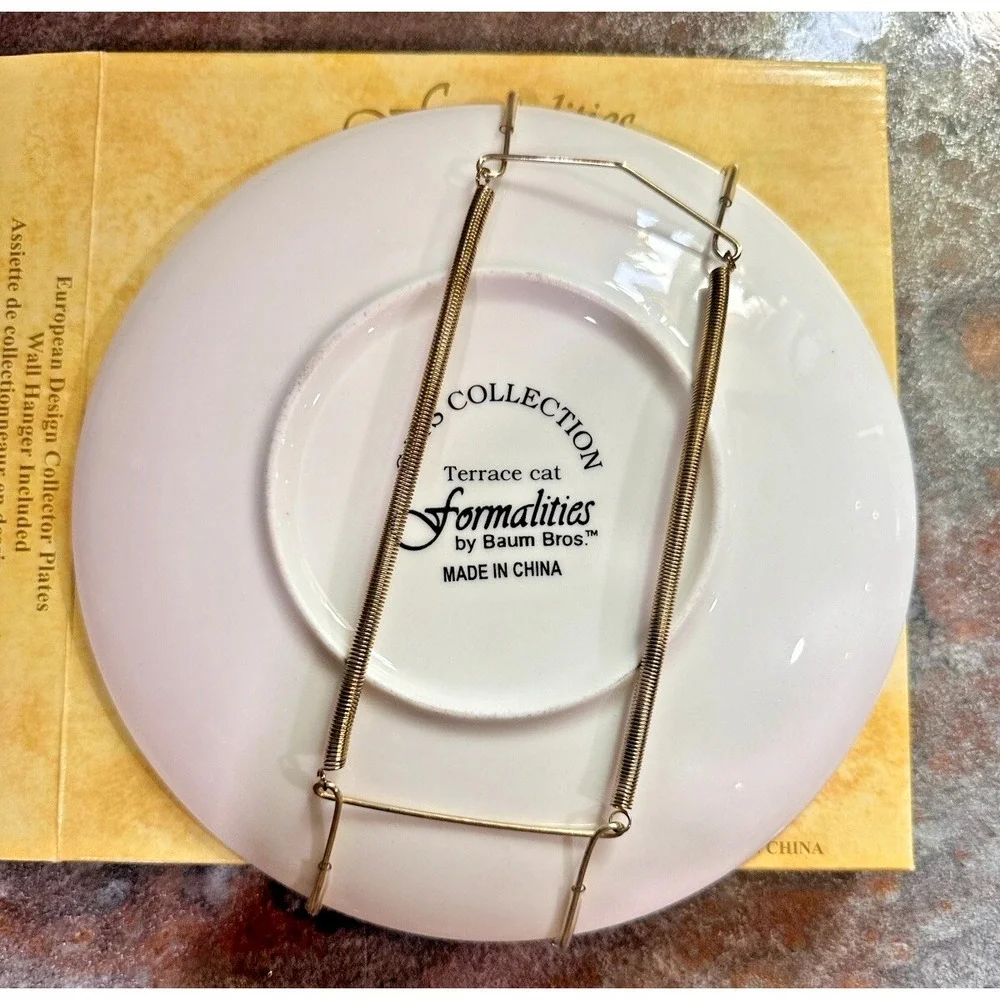 NEW Formalities by Baum Bros. Cat Collector Plate Set – Set of 4 - Wall Hangers